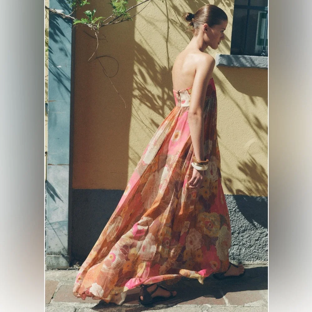 Zara ZW COLLECTION FLORAL PRINT DRESS_3